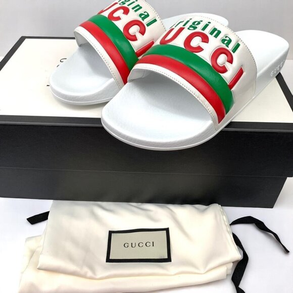 NIB Gucci Original Gucci Slide Sandals Size 8 - Picture 1 of 13